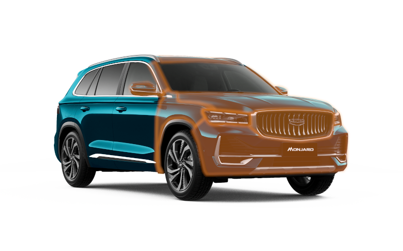 Схема зон оклейки «Люкс»